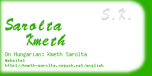 sarolta kmeth business card